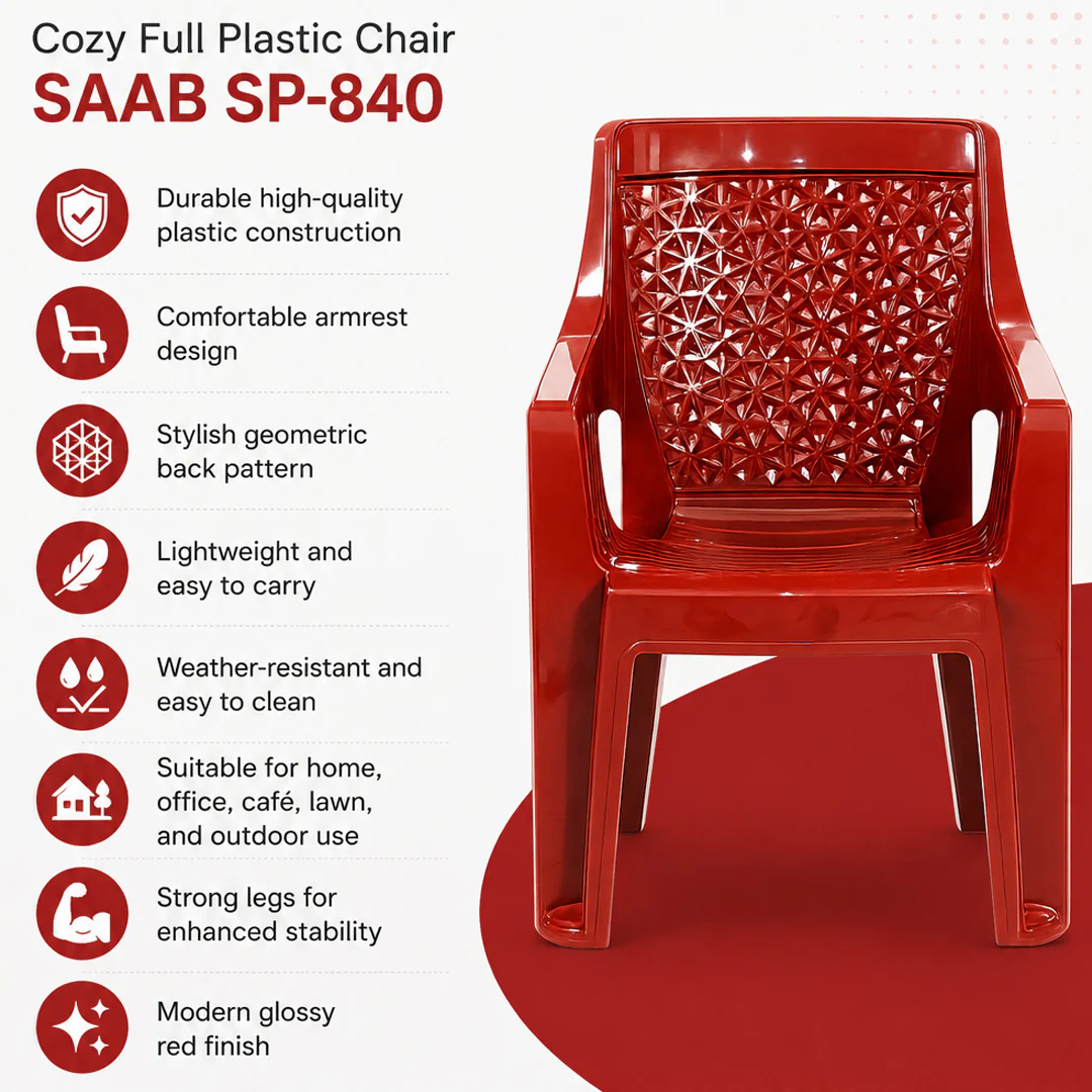 Cozy Full Plastic Chair SAAB SP-840 - Image 3