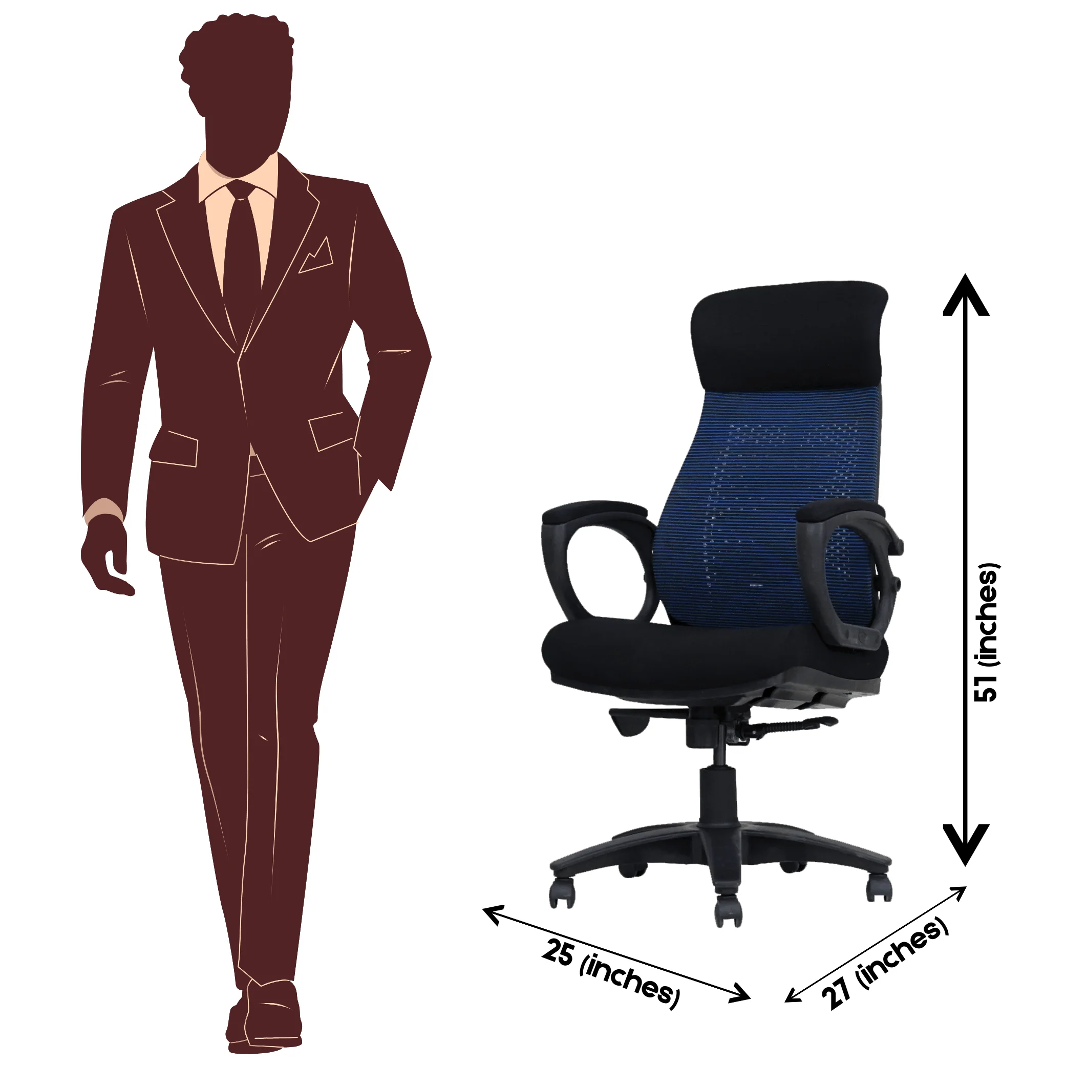 HINOMI Pro Real Time Ergonomic Mesh Chair Model SAAB SM-786 - Image 16