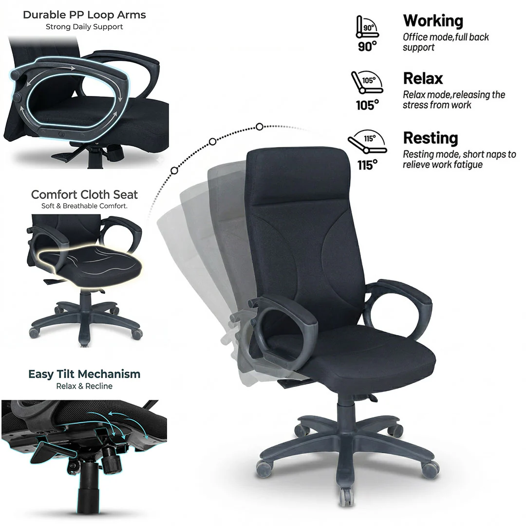 Horizon High Back Revolving Chair SAAB S-524 - Image 3