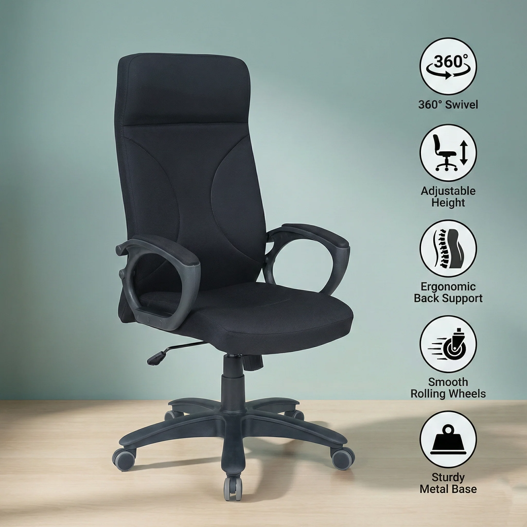 Horizon High Back Revolving Chair SAAB S-524 - Image 5