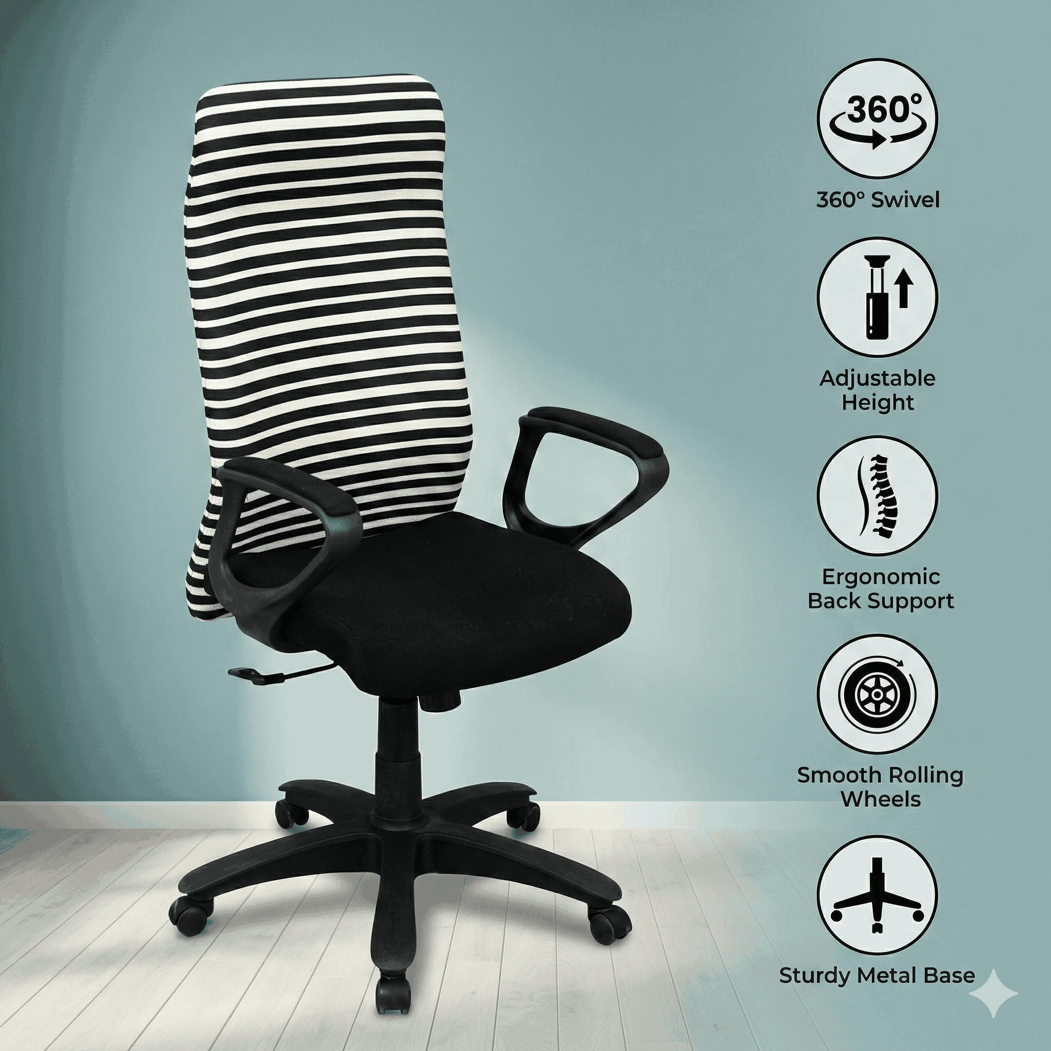 SAAB High Back Revolving Manager Chair Model SAAB S-539 - Image 5