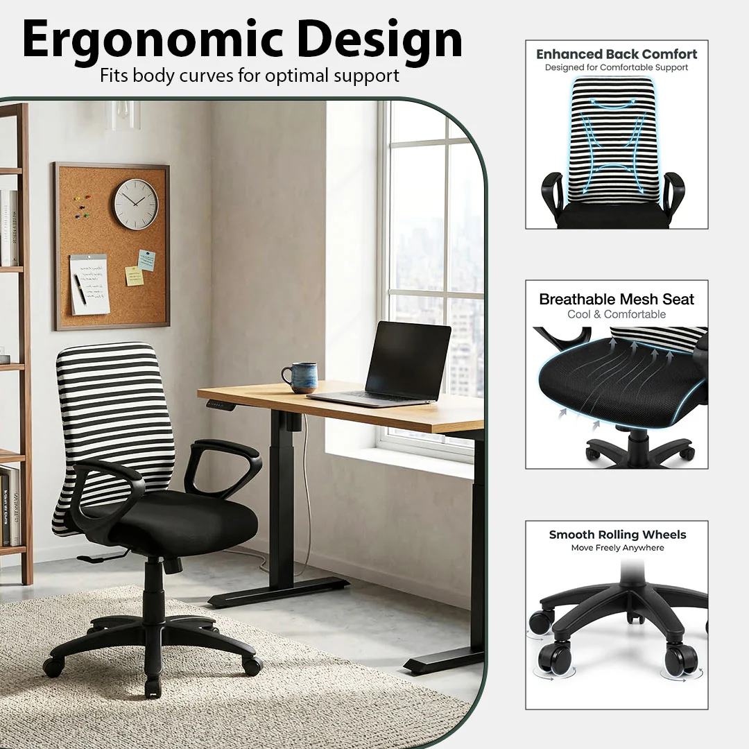 SAAB Manager Office Revolving Chair (Medium Back) Model SAAB S-540 - Image 4