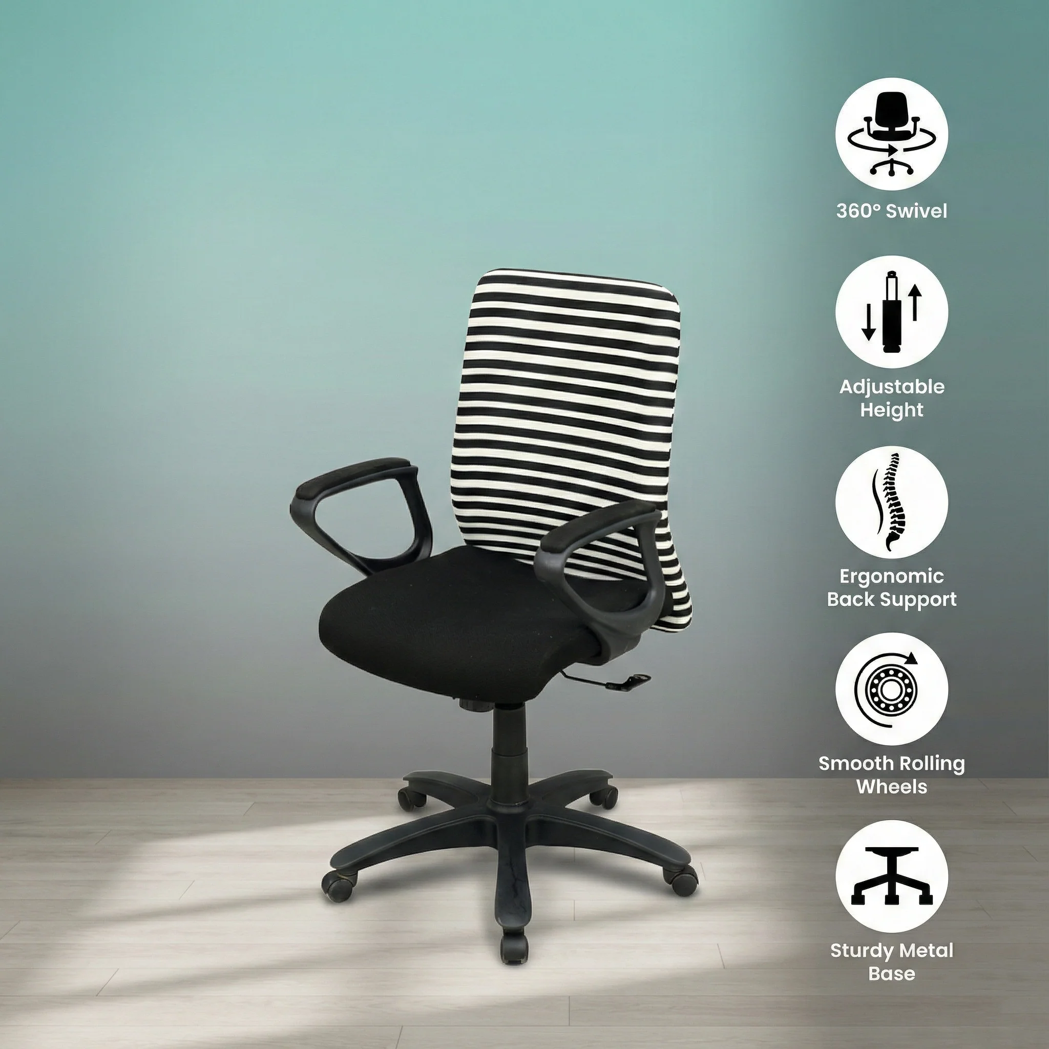 SAAB Manager Office Revolving Chair (Medium Back) Model SAAB S-540 - Image 5