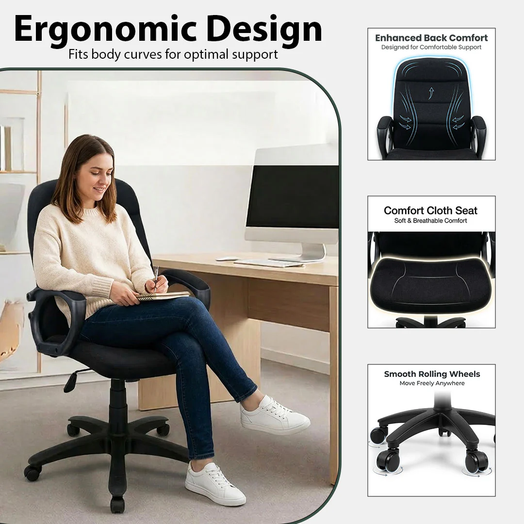 Orion Low Back Revolving Chair SAAB S-525 - Image 4