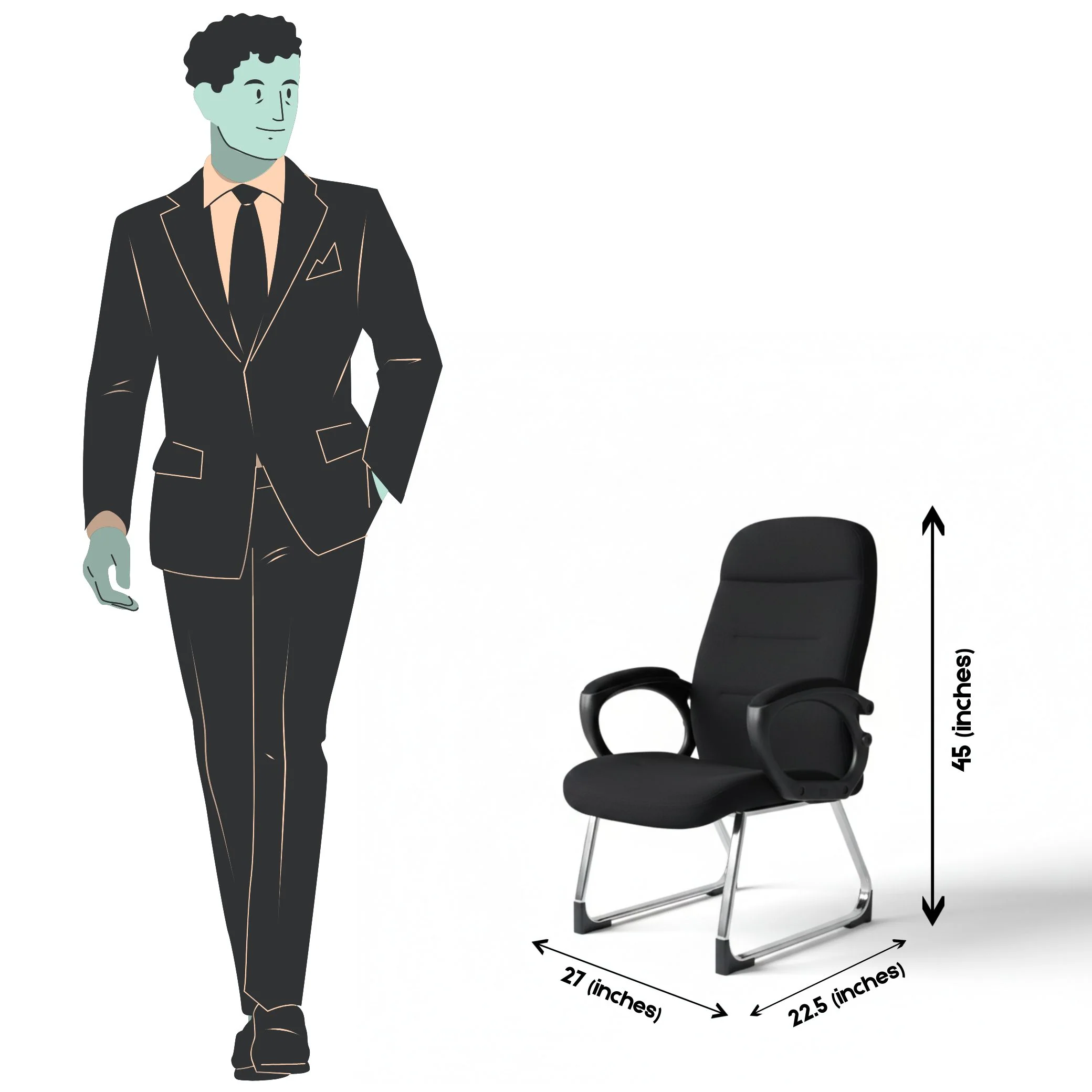 Orion Low Back Office Visitor Chair SAAB S-525-VO - Image 6
