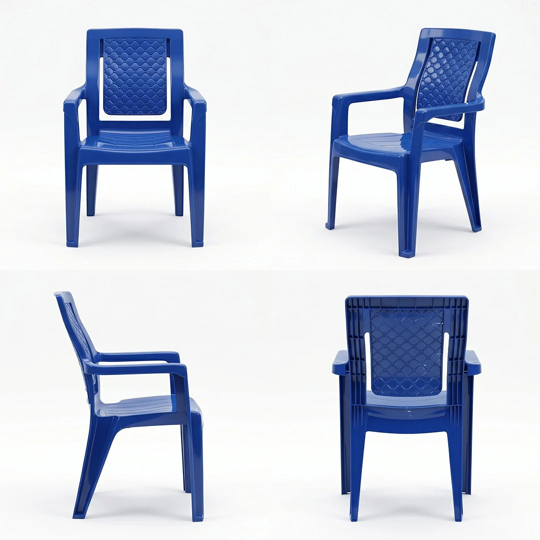 ORTHO SP-844 Full Plastic Arms Chair - Image 2