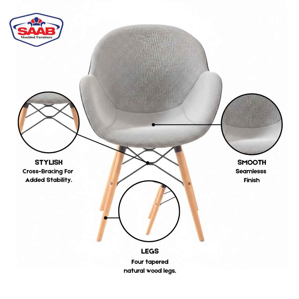 Oval Shell Chair With Cushion SP-400-CWL - Image 3