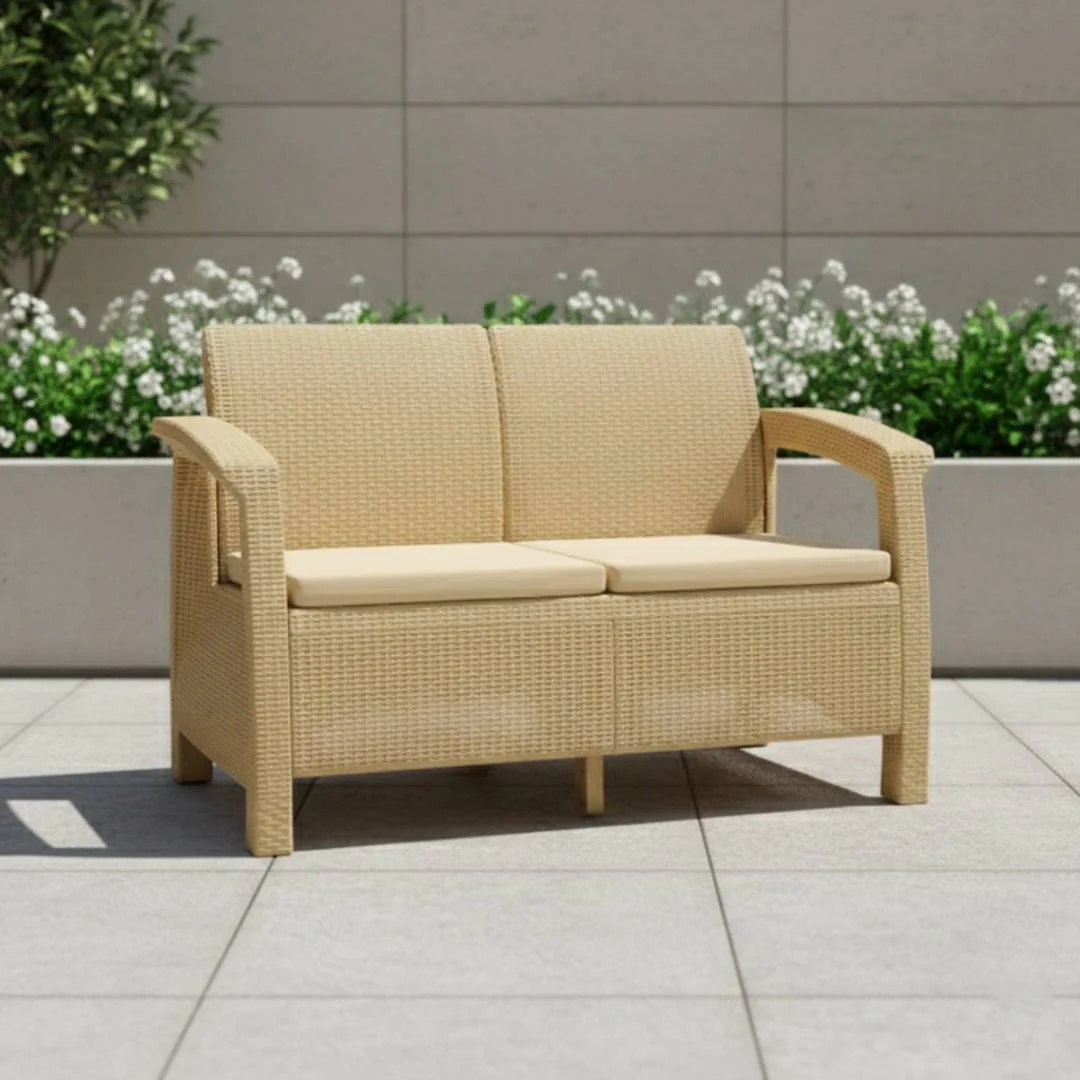 SAAB Newly Designed Rattan Allegra 2 Seater Sofa with Printed Cushions SAAB SP-373 - Image 3