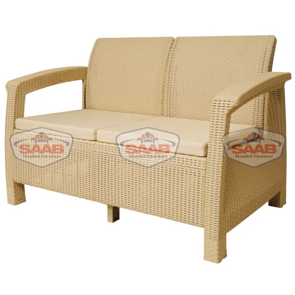 SAAB Newly Designed Rattan Allegra 2 Seater Sofa with Printed Cushions SAAB SP-373 - Image 6