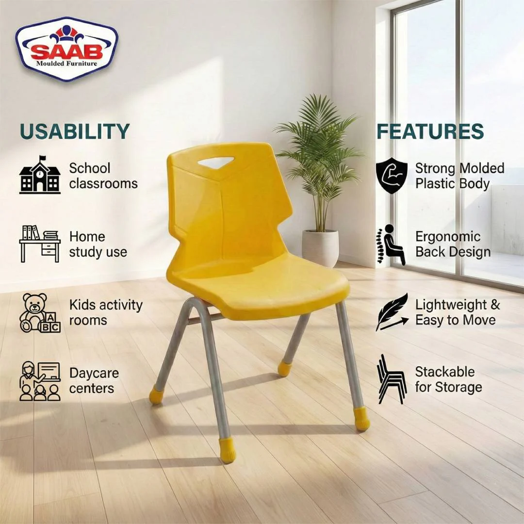 Steel Plastic Baby Chair S-196 - Image 8