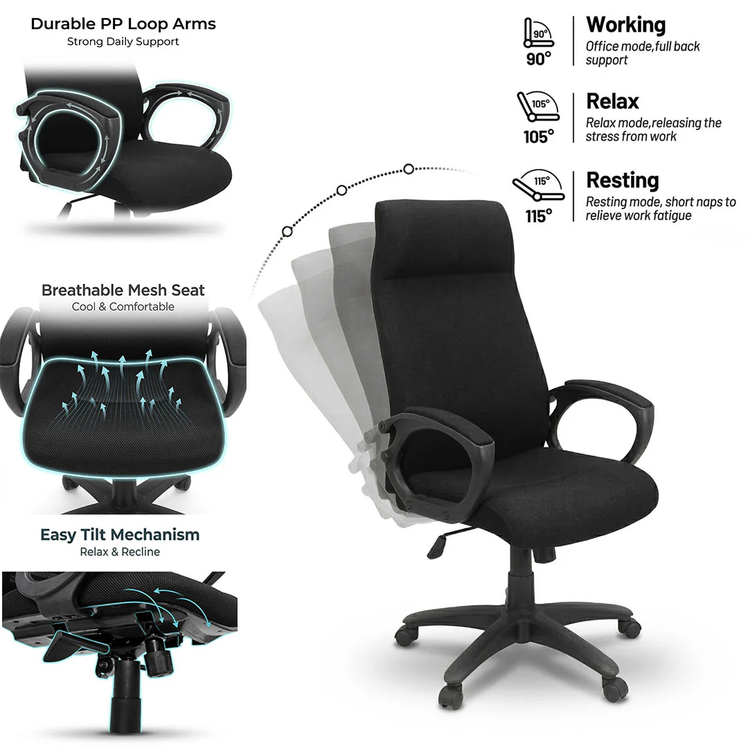 New High Back Revolving Office Chair Model SAAB S-537 From SAAB Pakistan - Image 3