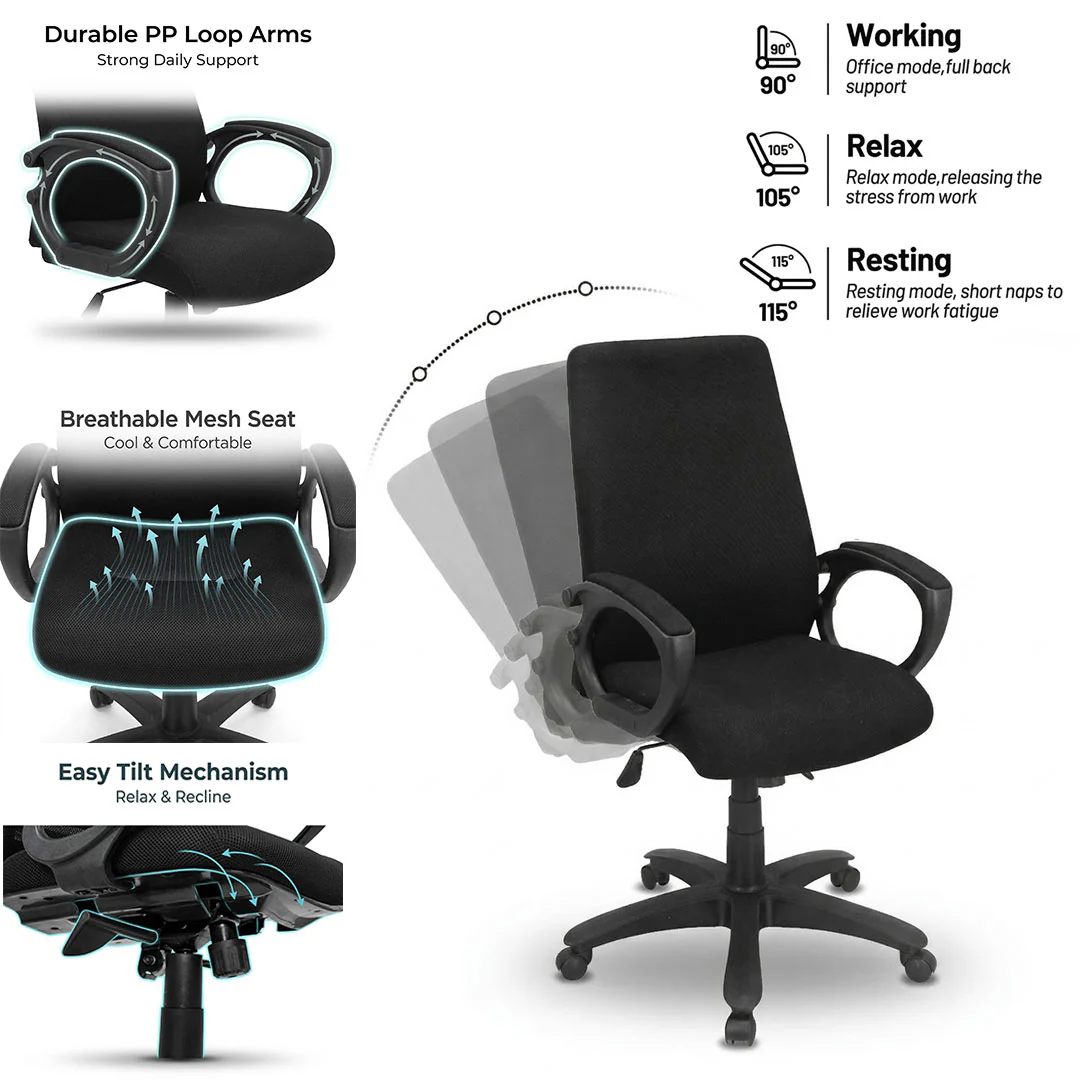 New Low Back Revolving Chair Model SAAB S-538 - Image 3
