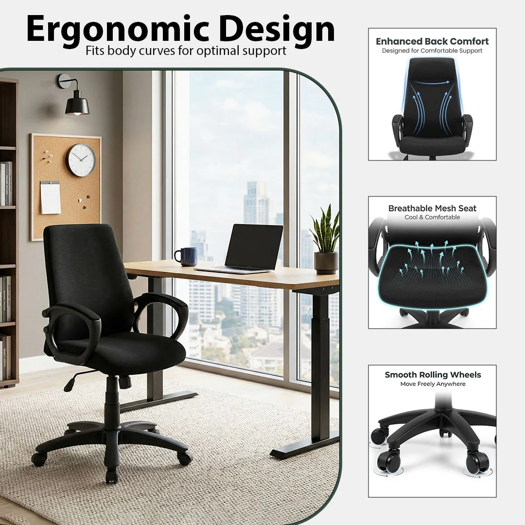 New Low Back Revolving Chair Model SAAB S-538 - Image 4