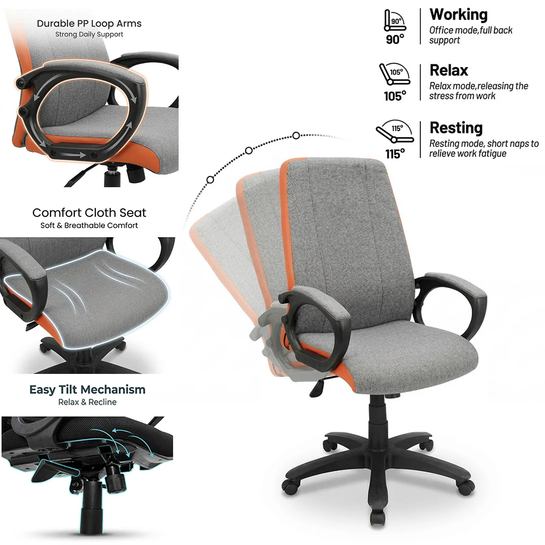 SAAB S-542 Low Back Revolving Chair - Image 3
