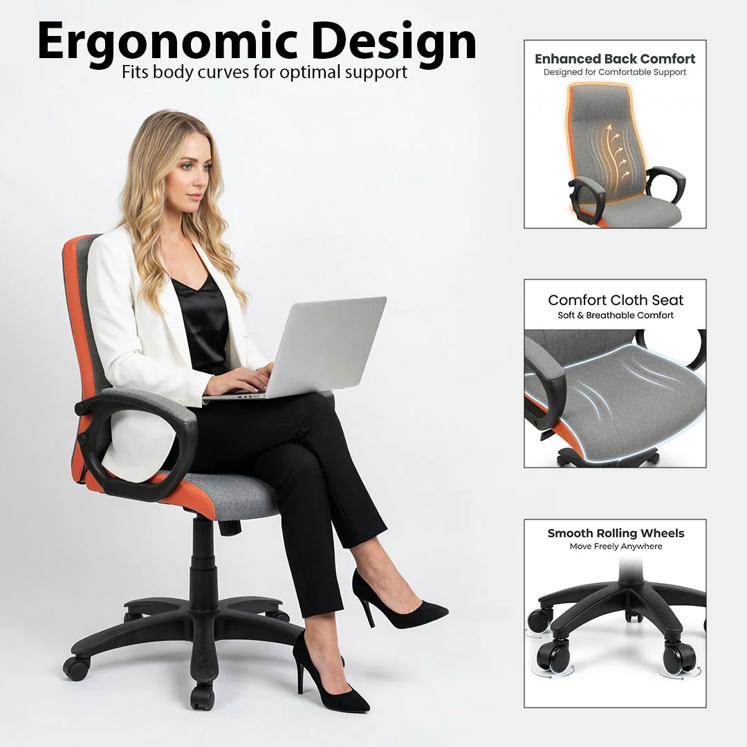 SAAB S-542 Low Back Revolving Chair - Image 4