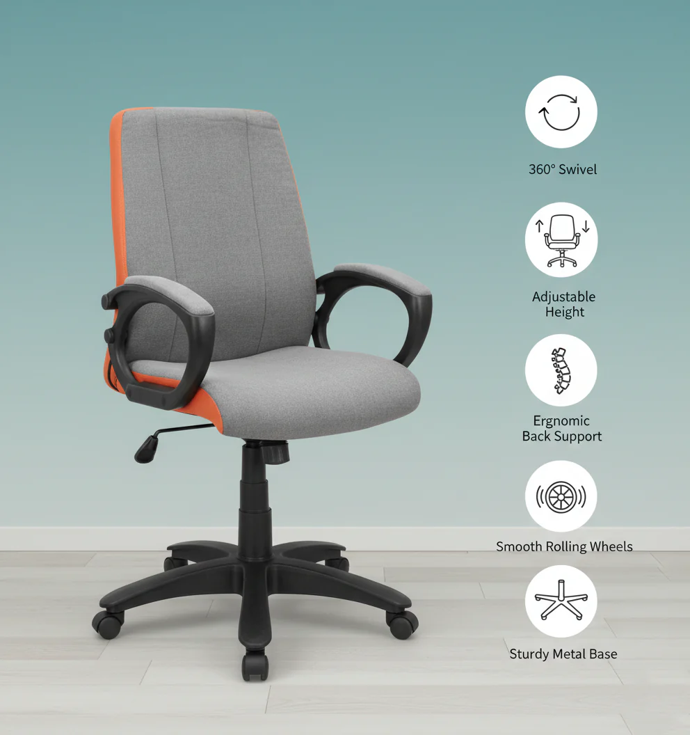 SAAB S-542 Low Back Revolving Chair - Image 5