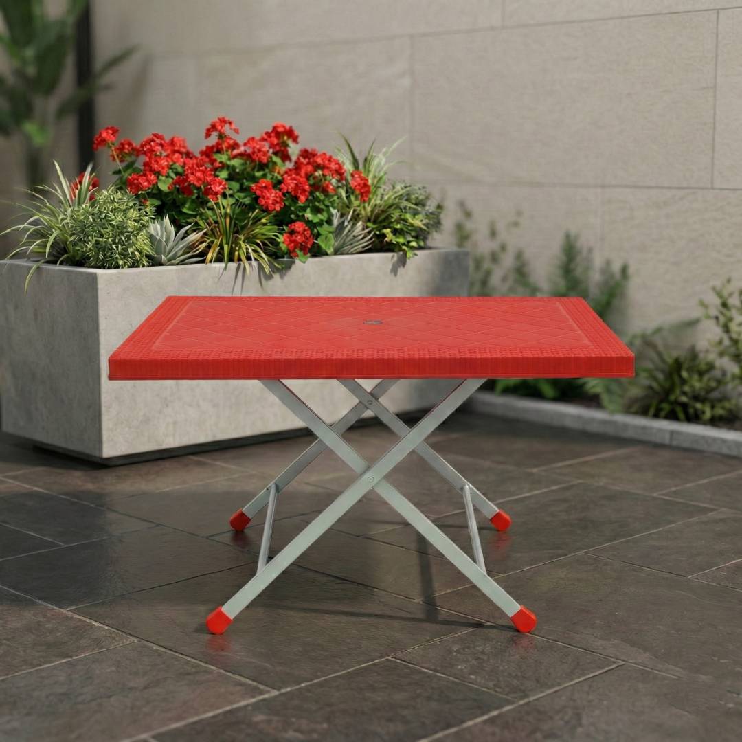 SAAB SP-214-RT Steel Plastic Table With Rattan Top - Image 5