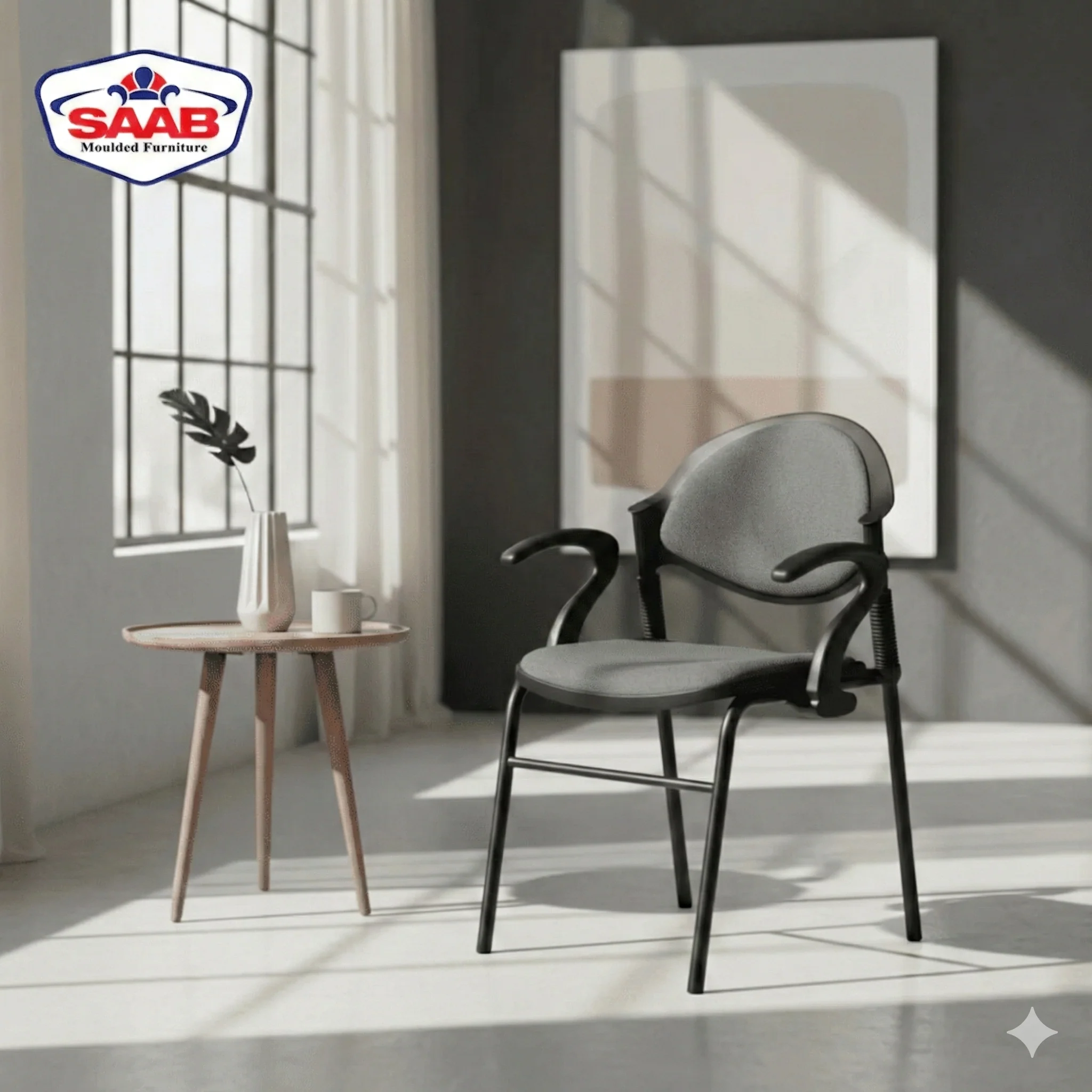 SAAB S-02-AC Comforto Arms Chair with Cushion - Image 3