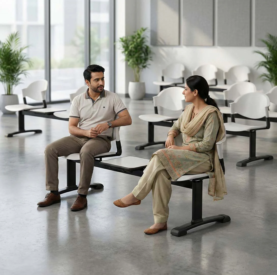 SAAB S-05-H Comforto Visitor Sofa 2-Seater with Table Double Channel - Image 3