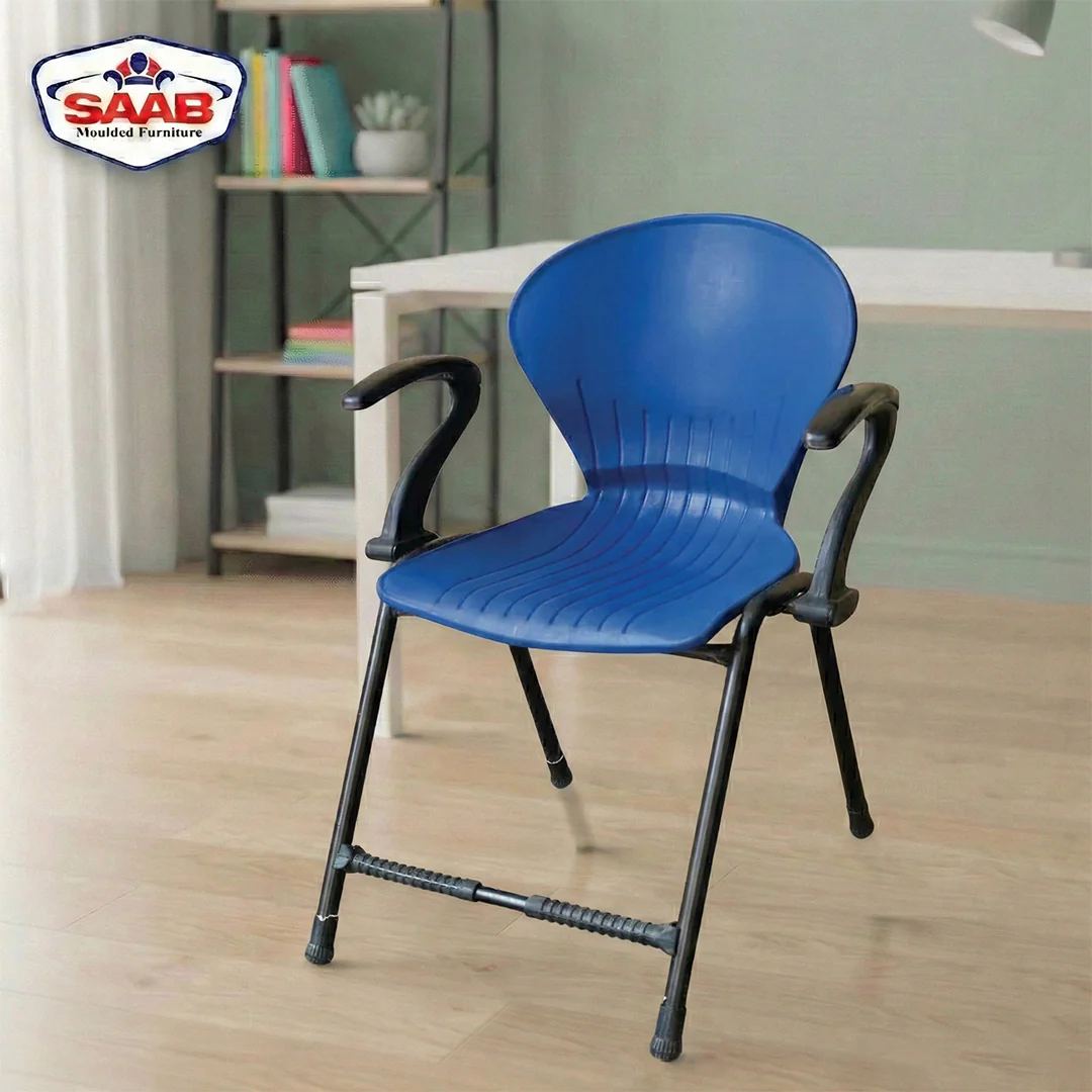 SAAB S-06-A Steel Plastic Pecock Shell Chair with Arms - Image 2