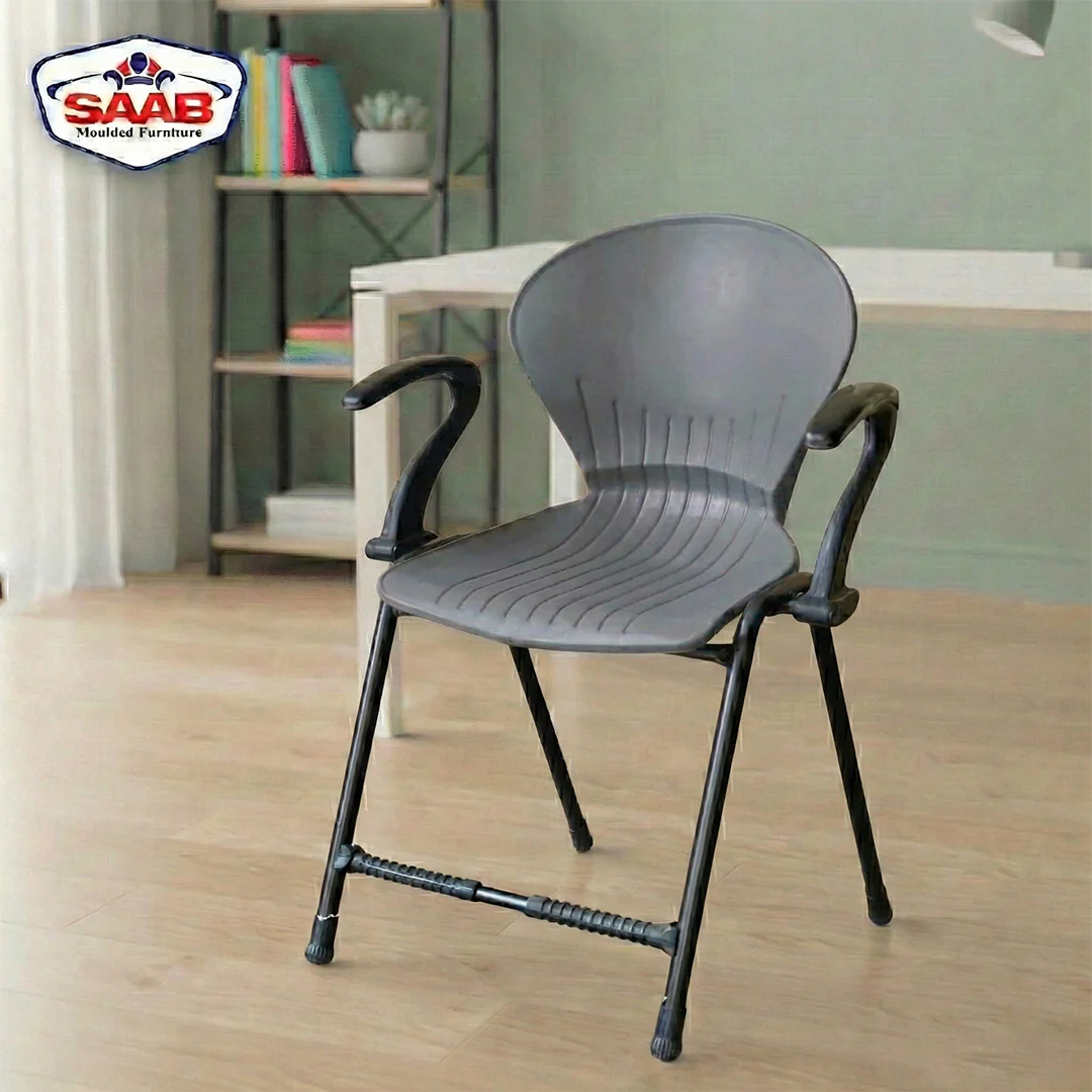 SAAB S-06-A Steel Plastic Pecock Shell Chair with Arms - Image 3