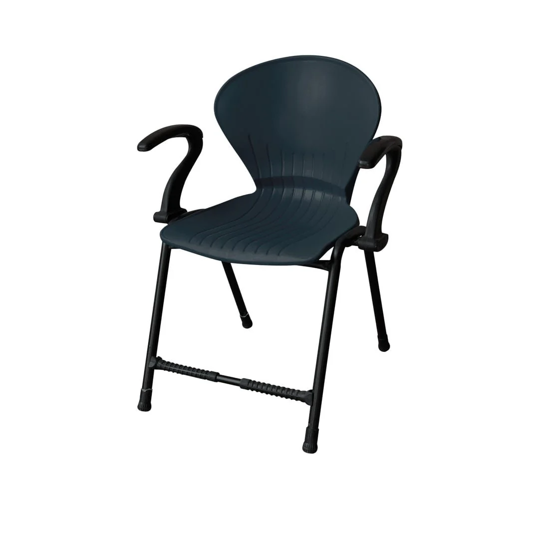 SAAB S-06-A Steel Plastic Pecock Shell Chair with Arms - Image 7