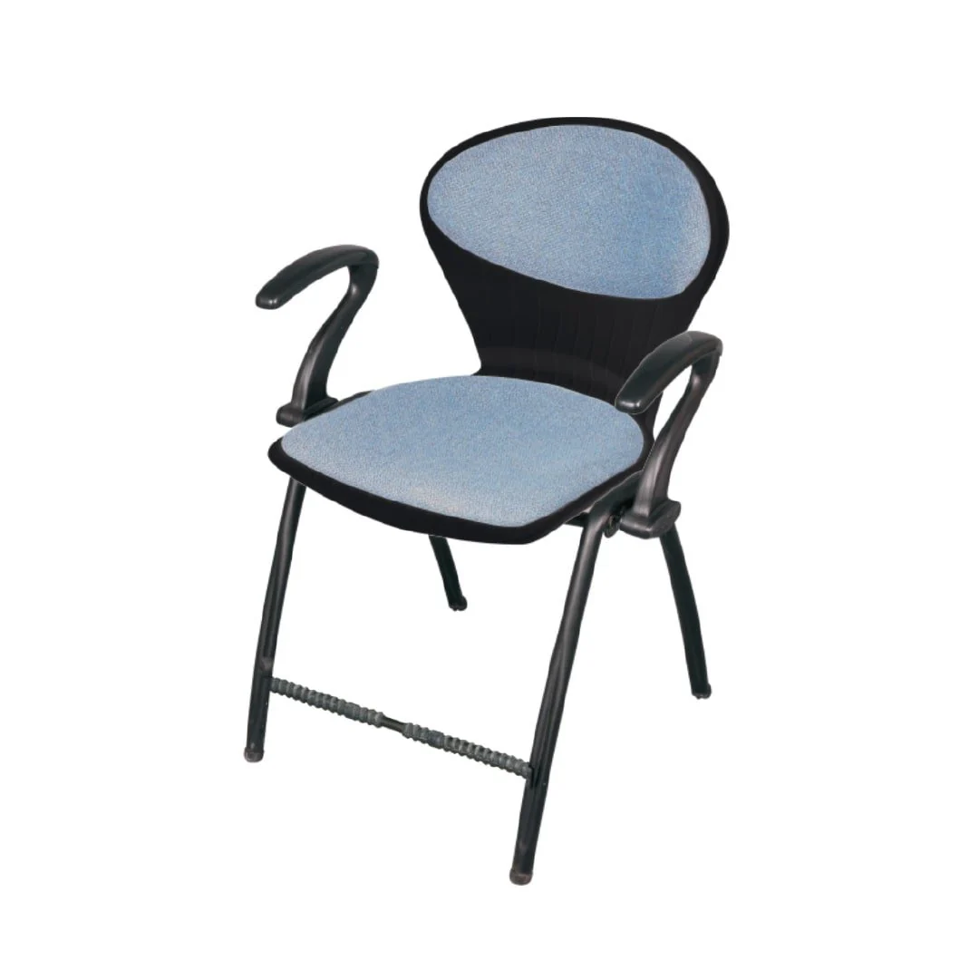 SAAB S-06-AC Steel Plastic Pecock Shell Chair with Arms & Cushion - Image 8