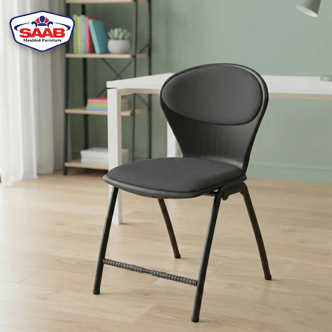 Steel Plastic Peacock Shell Chair with Cushion SAAB S-06-C - Image 2