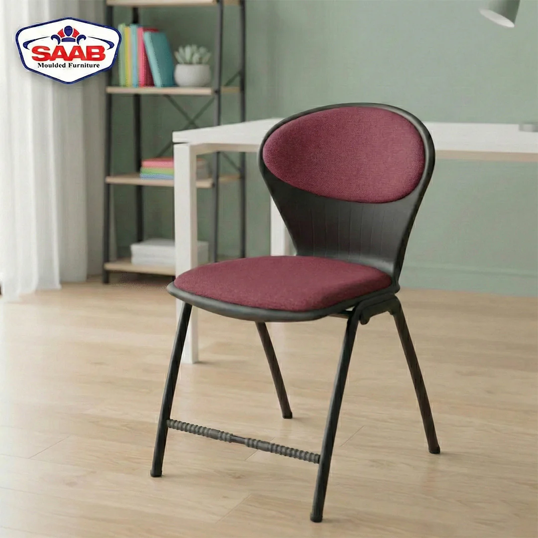 Steel Plastic Peacock Shell Chair with Cushion SAAB S-06-C - Image 3
