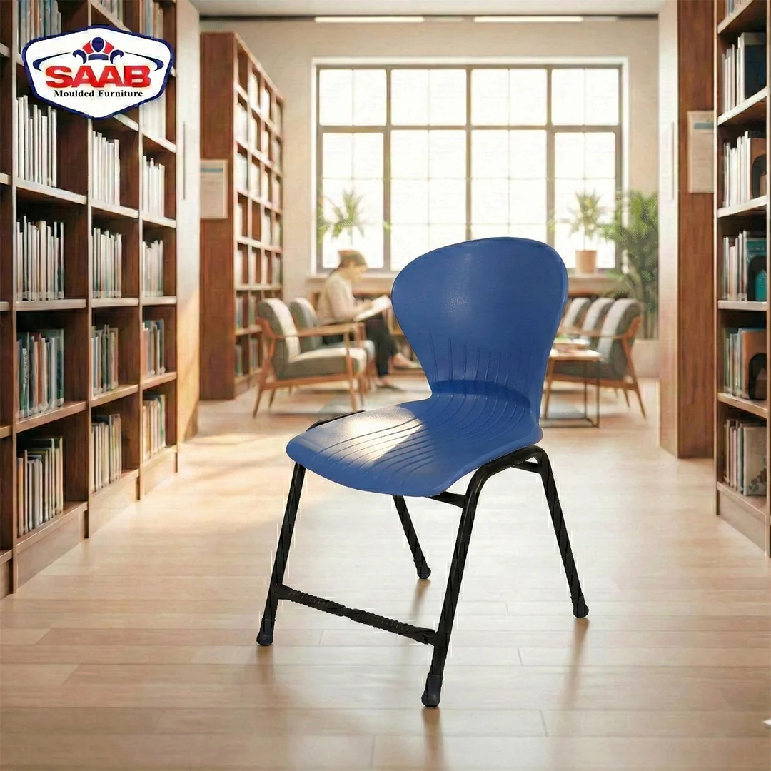 SAAB S-06 Steel Plastic Peacock Shell Chair - Image 3