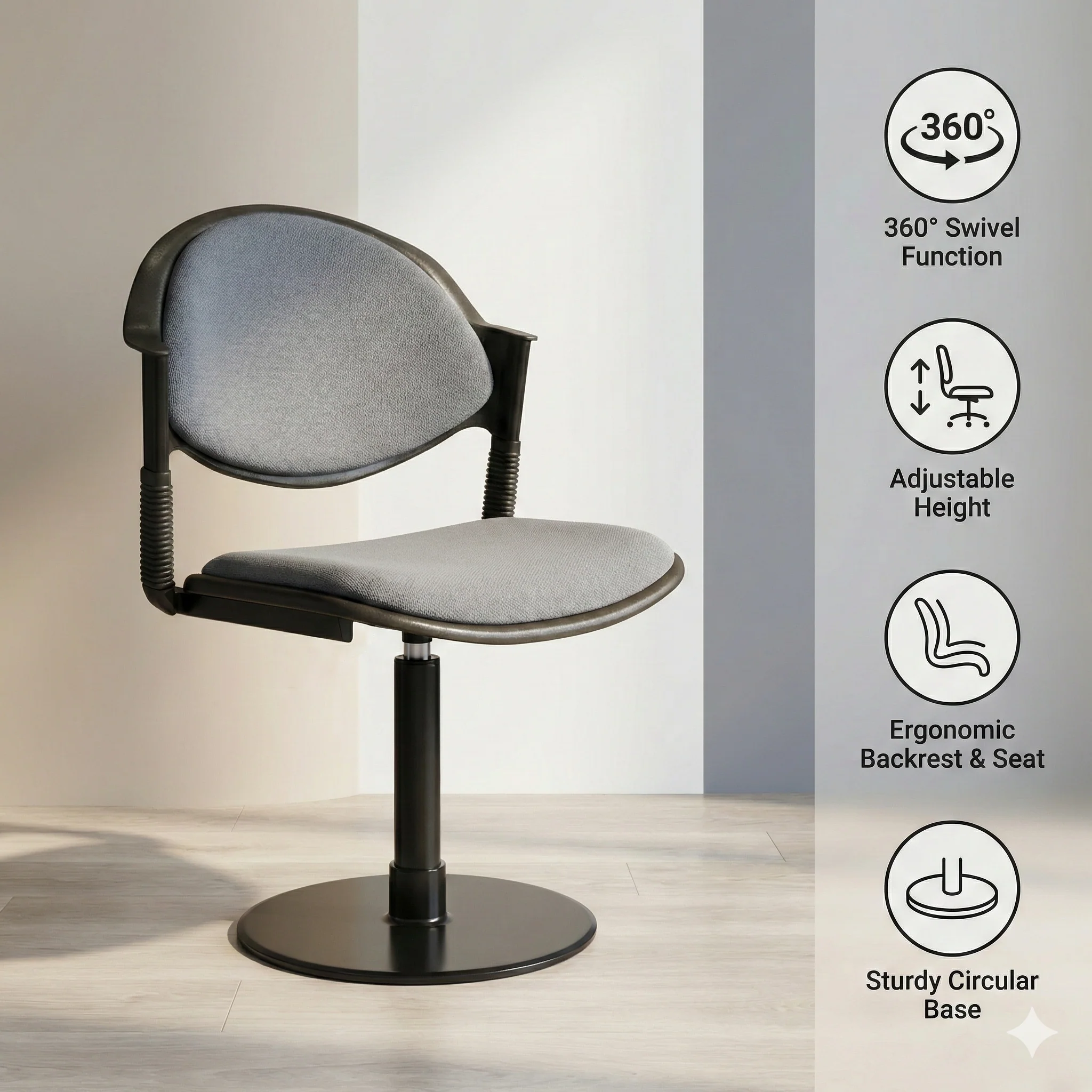 SAAB S-11-MPC Comforto Revolving Chair with Cushion and Mechanical Jack - Image 3
