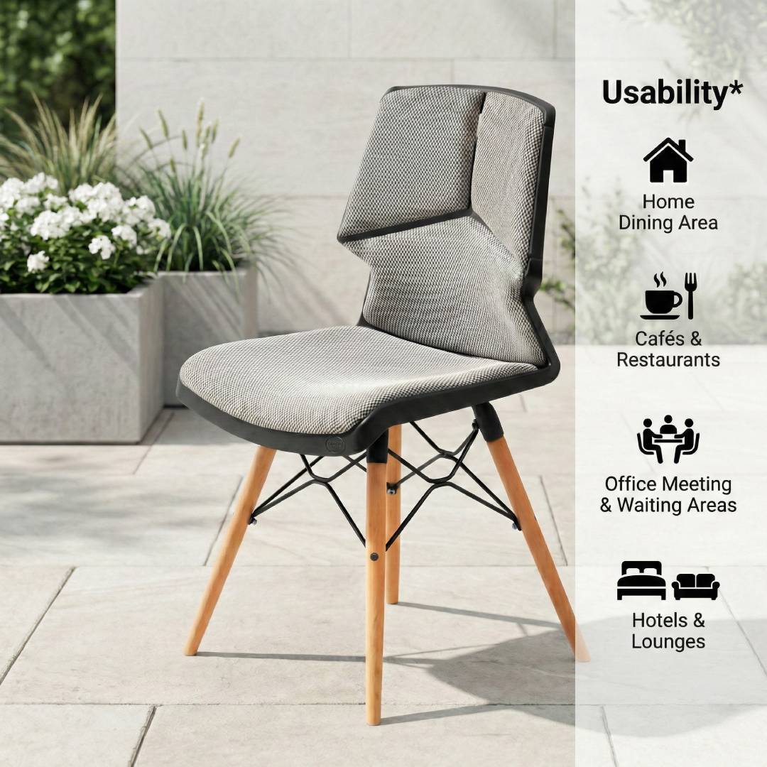 Wooden legs Chair With Cushion S-195-CWL - Image 3