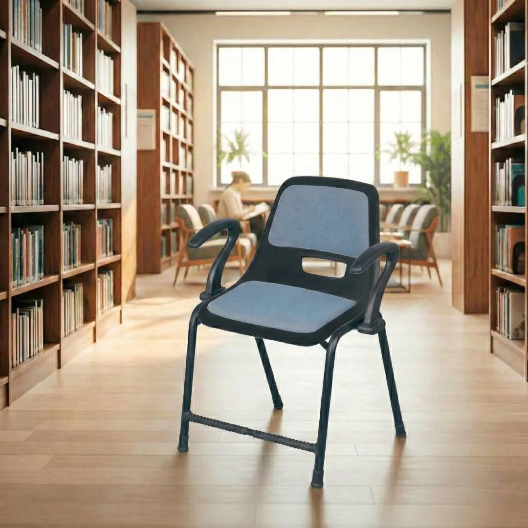 SAAB S-204-AC Steel Plastic Holo Shell Big Chair with Arms and Cushion - Image 2