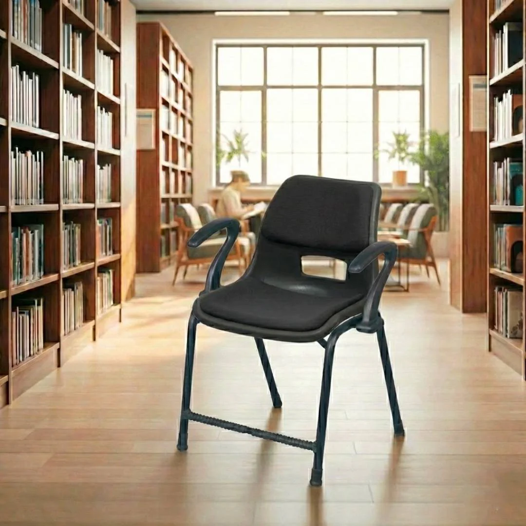 SAAB S-204-AC Steel Plastic Holo Shell Big Chair with Arms and Cushion - Image 4