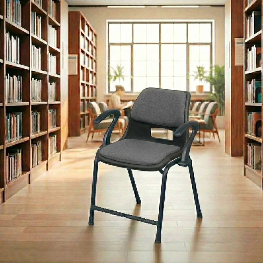 SAAB S-204-AC Steel Plastic Holo Shell Big Chair with Arms and Cushion - Image 5