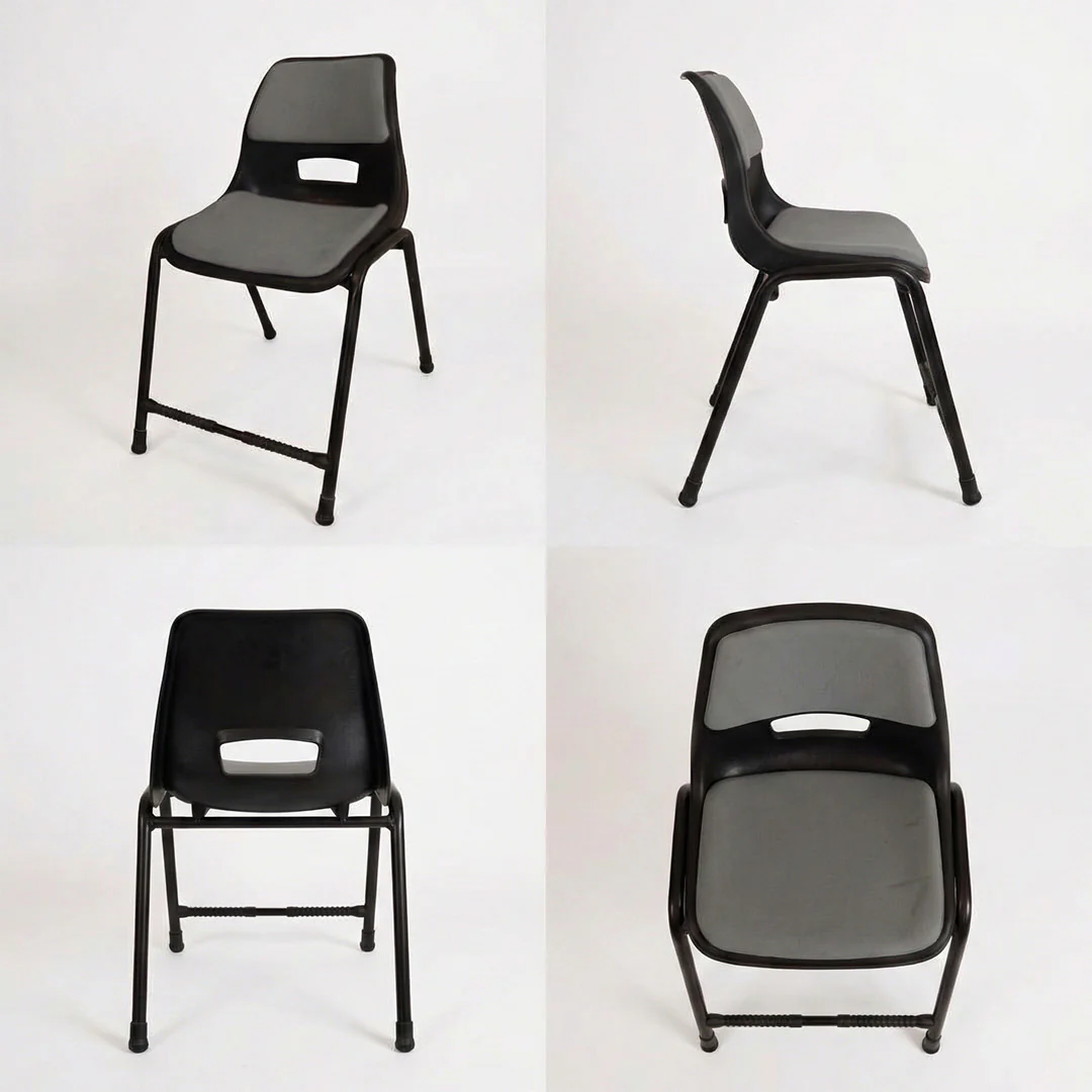 SAAB S-204-C Steel Plastic Holo Big Shell Chair with Cushion - Image 5