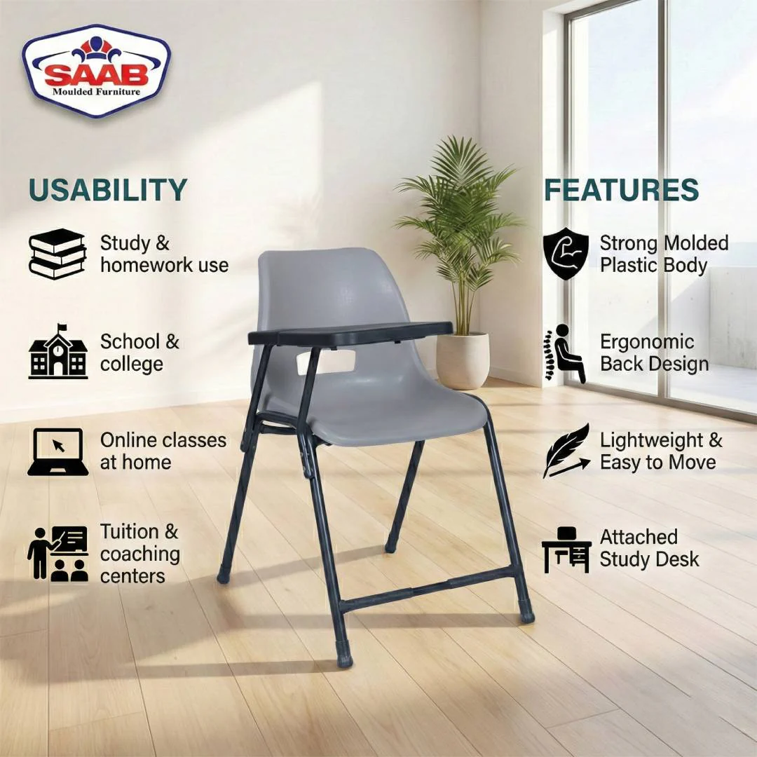 SAAB S-204-S Steel Plastic Holo Study Big Shell Chair - Image 7