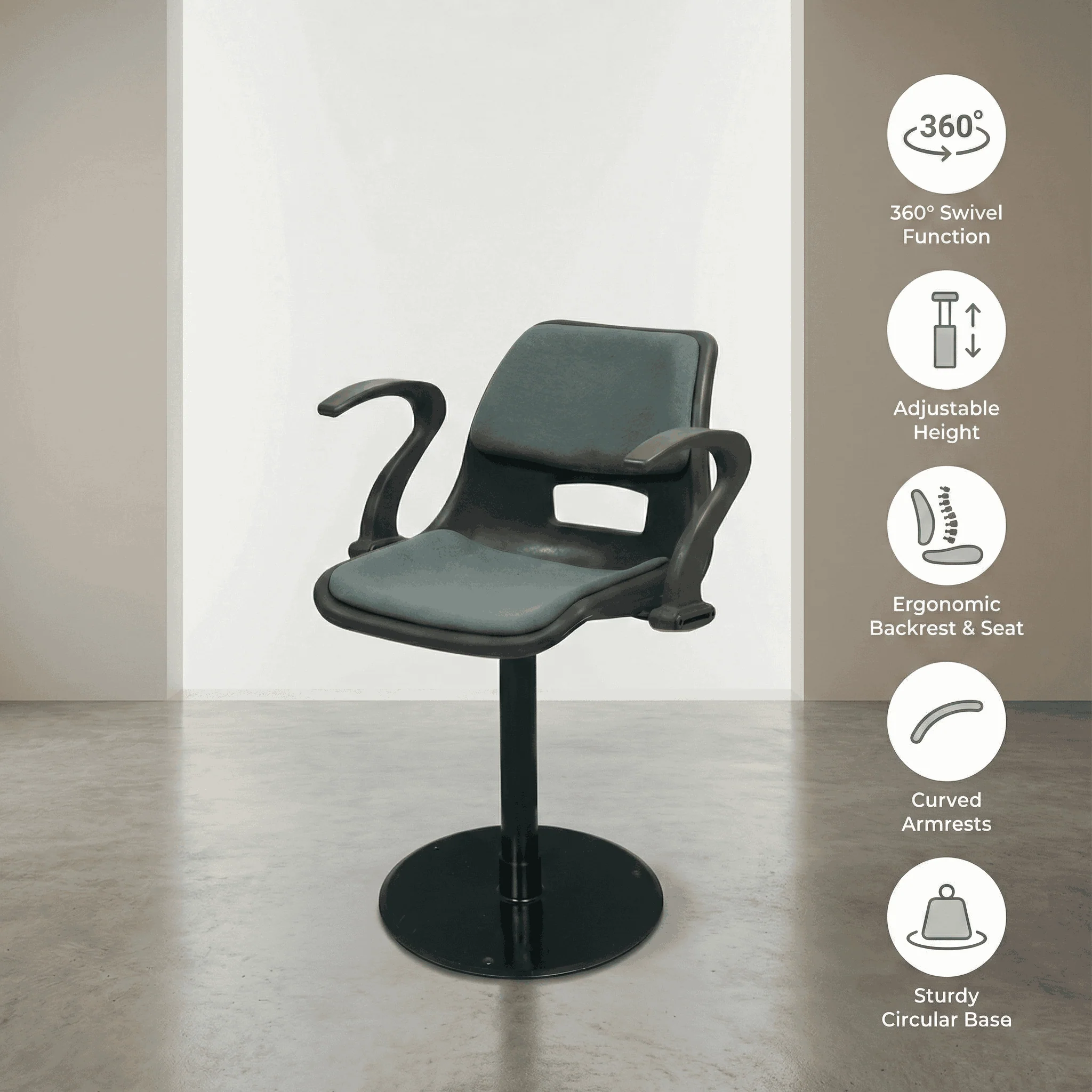 SAAB S-208-MPAC Revolving Chair with Arms - Image 3