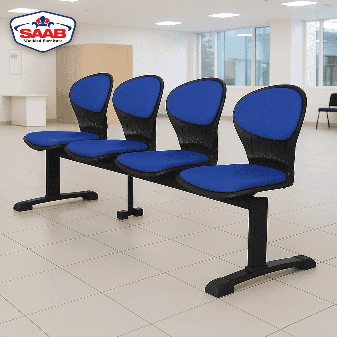 SAAB S-257-HC Peacock Visitor Sofa 4-Seater Double Channel with Cushion - Image 4