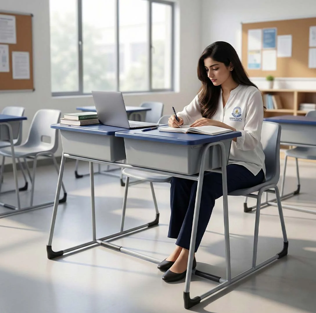 SAAB S-429 Steel Plastic 2-Seater Bench Desk - Image 2