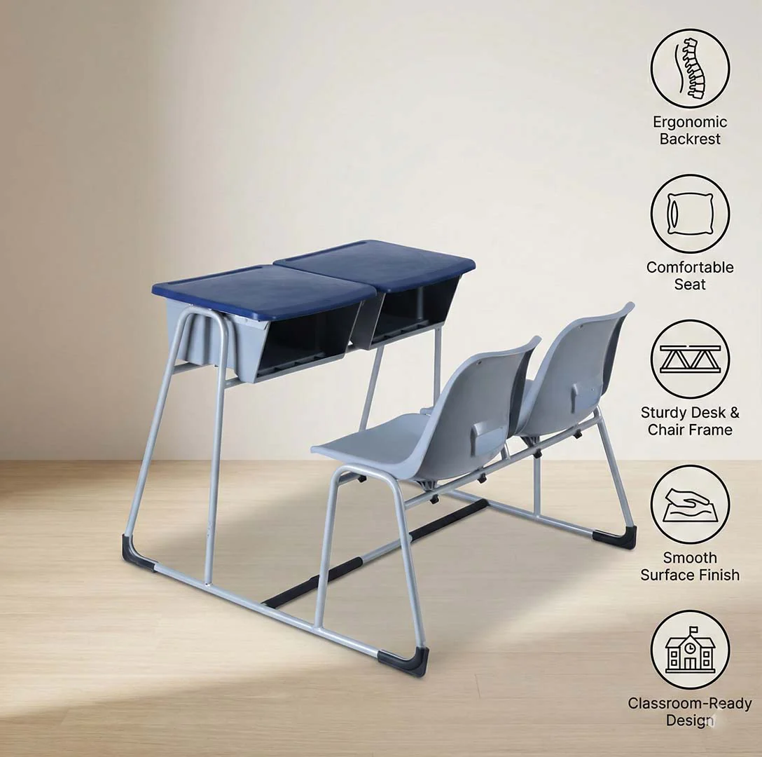 SAAB S-429 Steel Plastic 2-Seater Bench Desk - Image 3