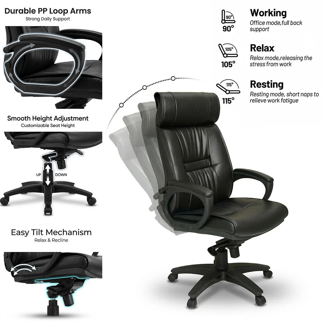 High Back Revolving Office Chair S-517 - Image 3