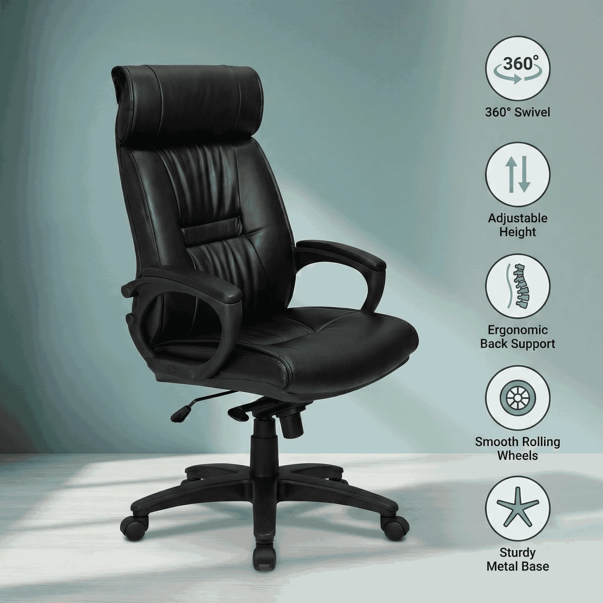 High Back Revolving Office Chair S-517 - Image 5