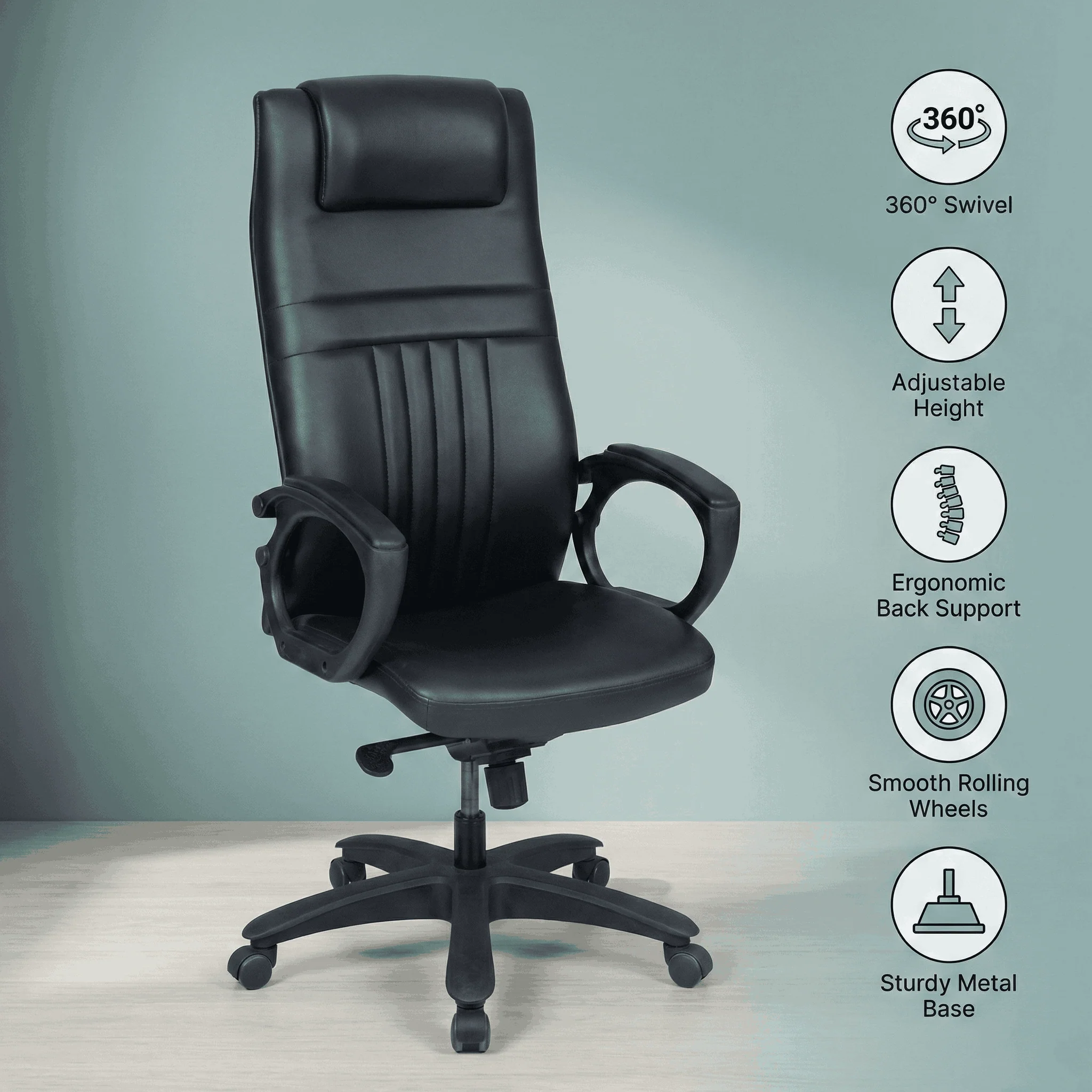 SAAB S-545-L Modern, And Lavish High Back Revolving Office Chair - Image 3