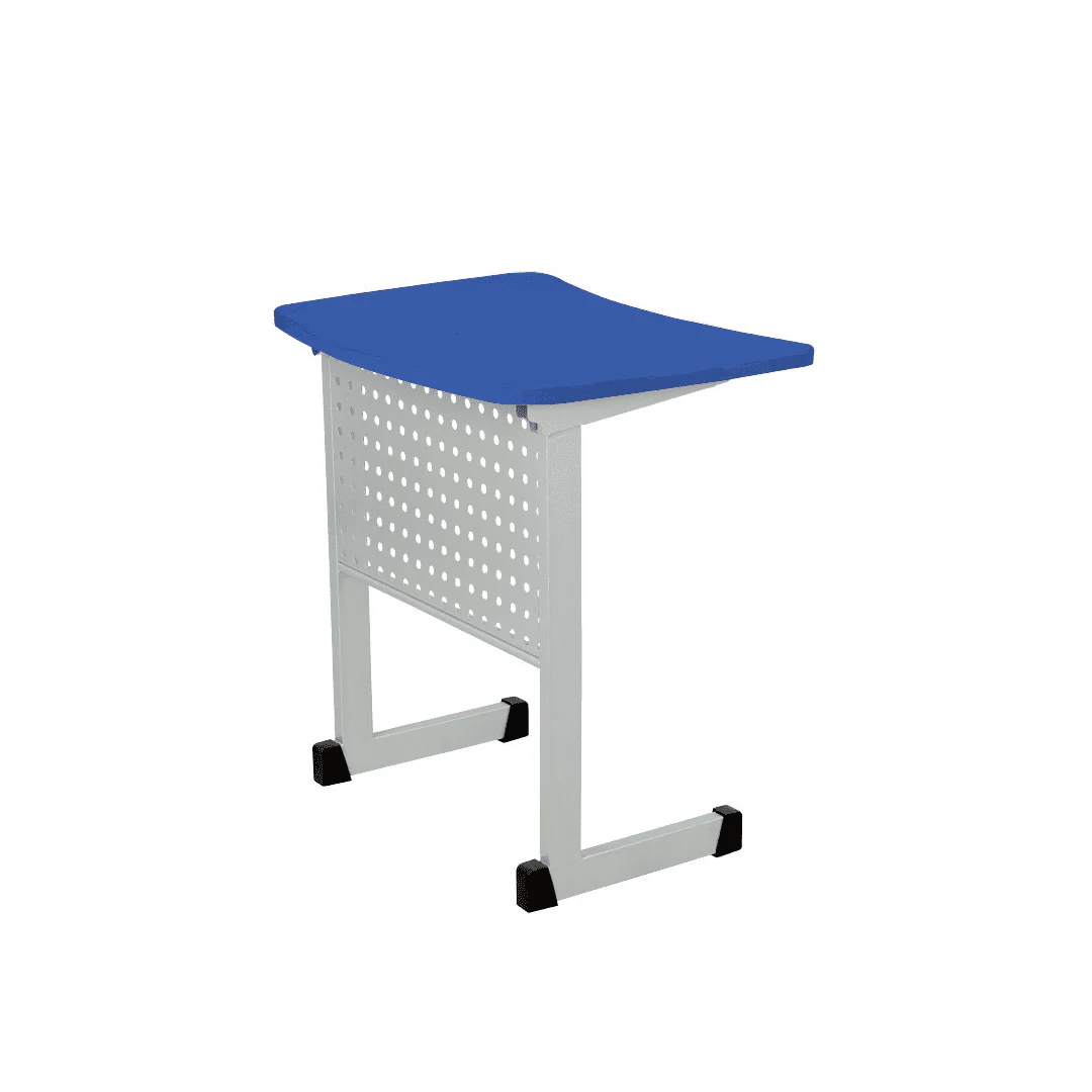 SAAB S-914 One Seater Desk Iron Frame Front Jali And Fiber Top Small - Image 5