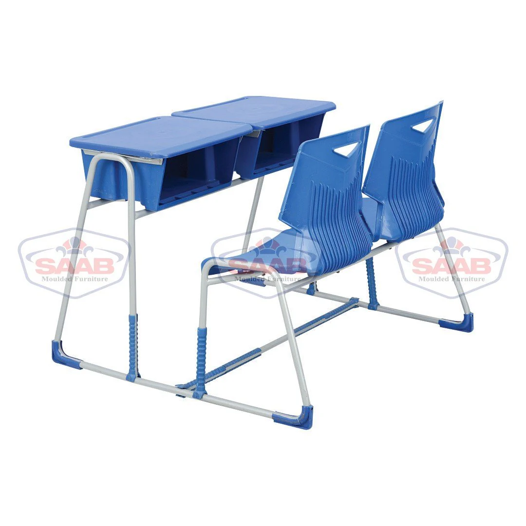 SAAB S-915 Steel Plastic Baby Holo Shell Joint 2-Seater Bench Desk - Image 6