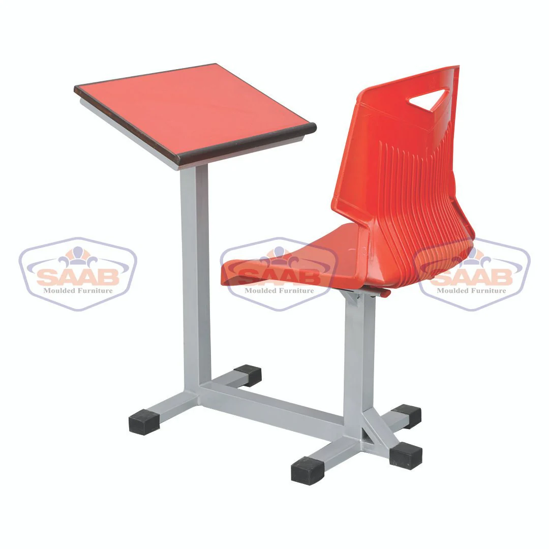 SAAB S-917 Joint Bench with Wooden Desk Double Channel 1-Seater - Image 3