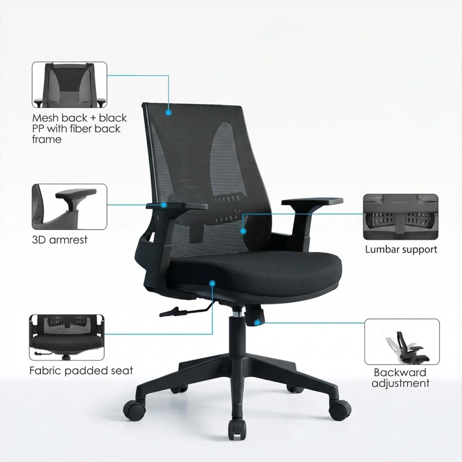 SAAB SM-791 Prime Pro Low Back Executive Chair - Image 4