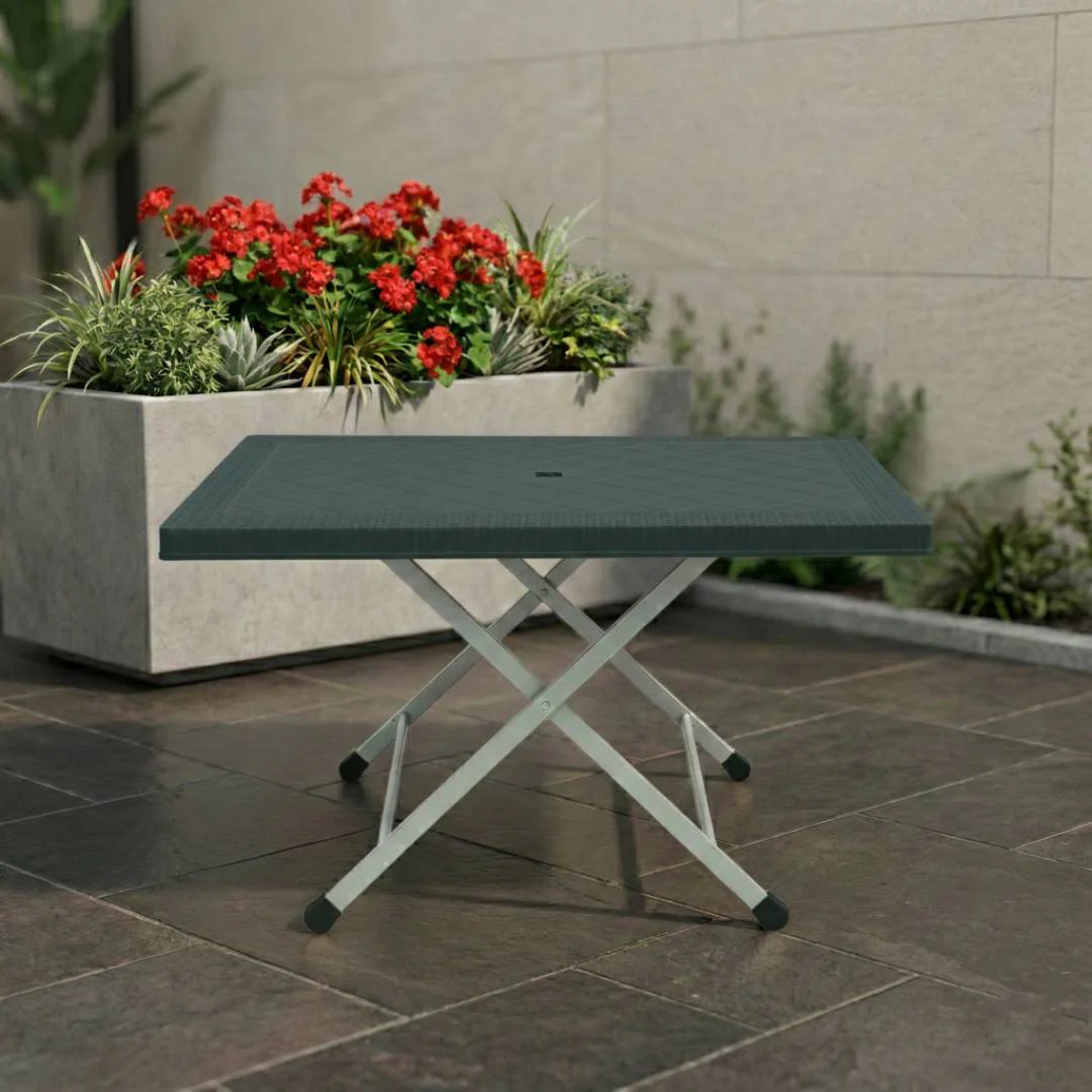 SAAB SP-214-RT Steel Plastic Table With Rattan Top - Image 3
