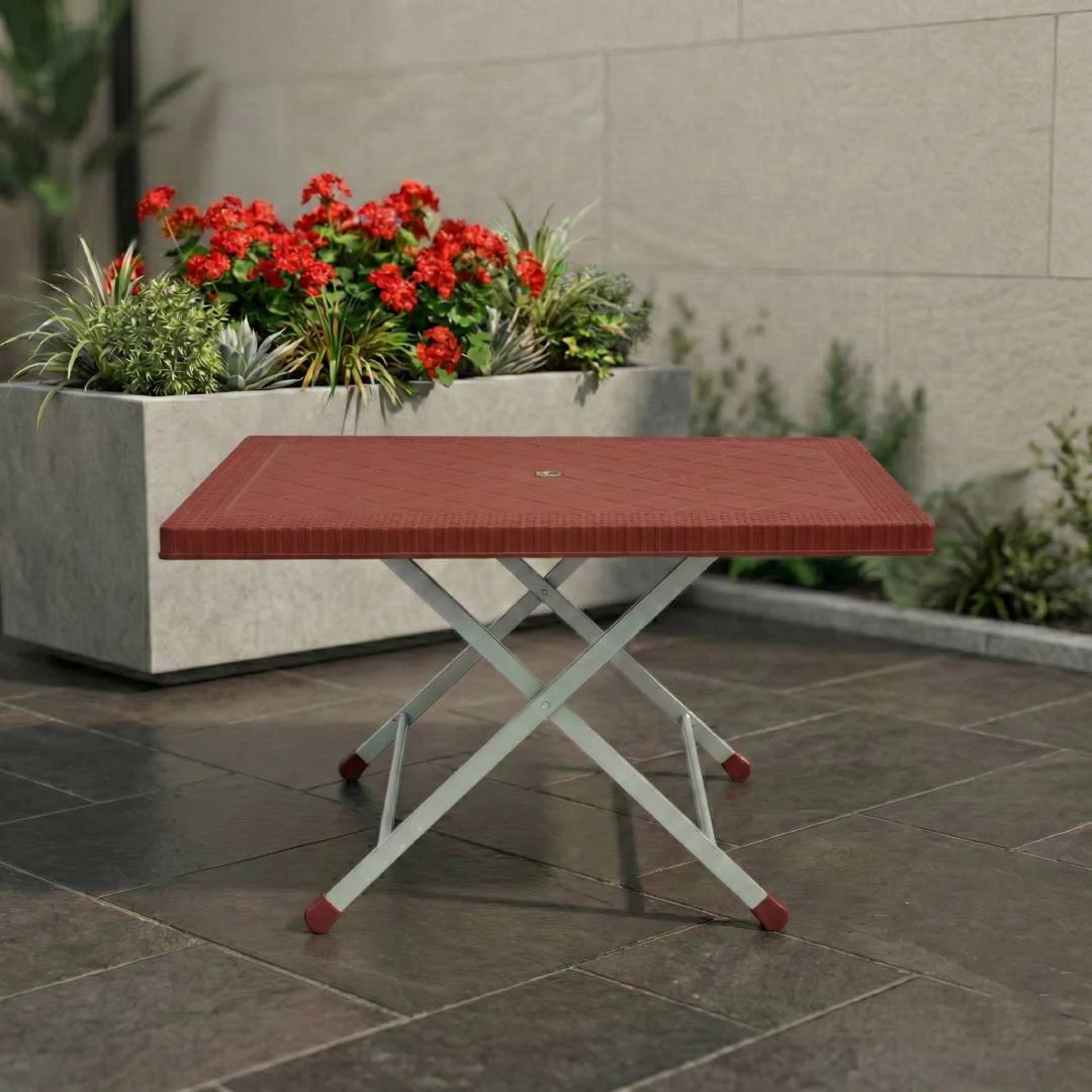 SAAB SP-214-RT Steel Plastic Table With Rattan Top - Image 6
